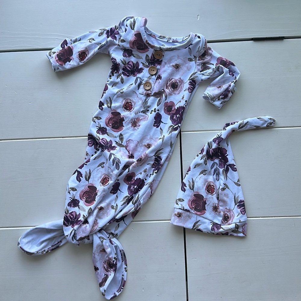 CADEN LANE KNOT GOWN & HAT SET